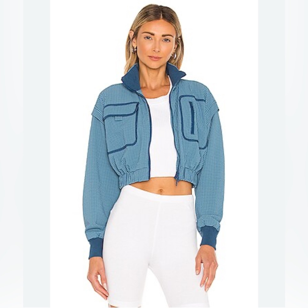 FREE PEOPLE MOVEMENT Forty Love Caribbean Coast Blue Combo Jacket Size XS NEW
